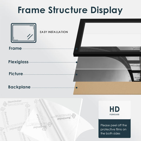 Fisnish 18x24 frame wall-mount hardware ready for quick setup.