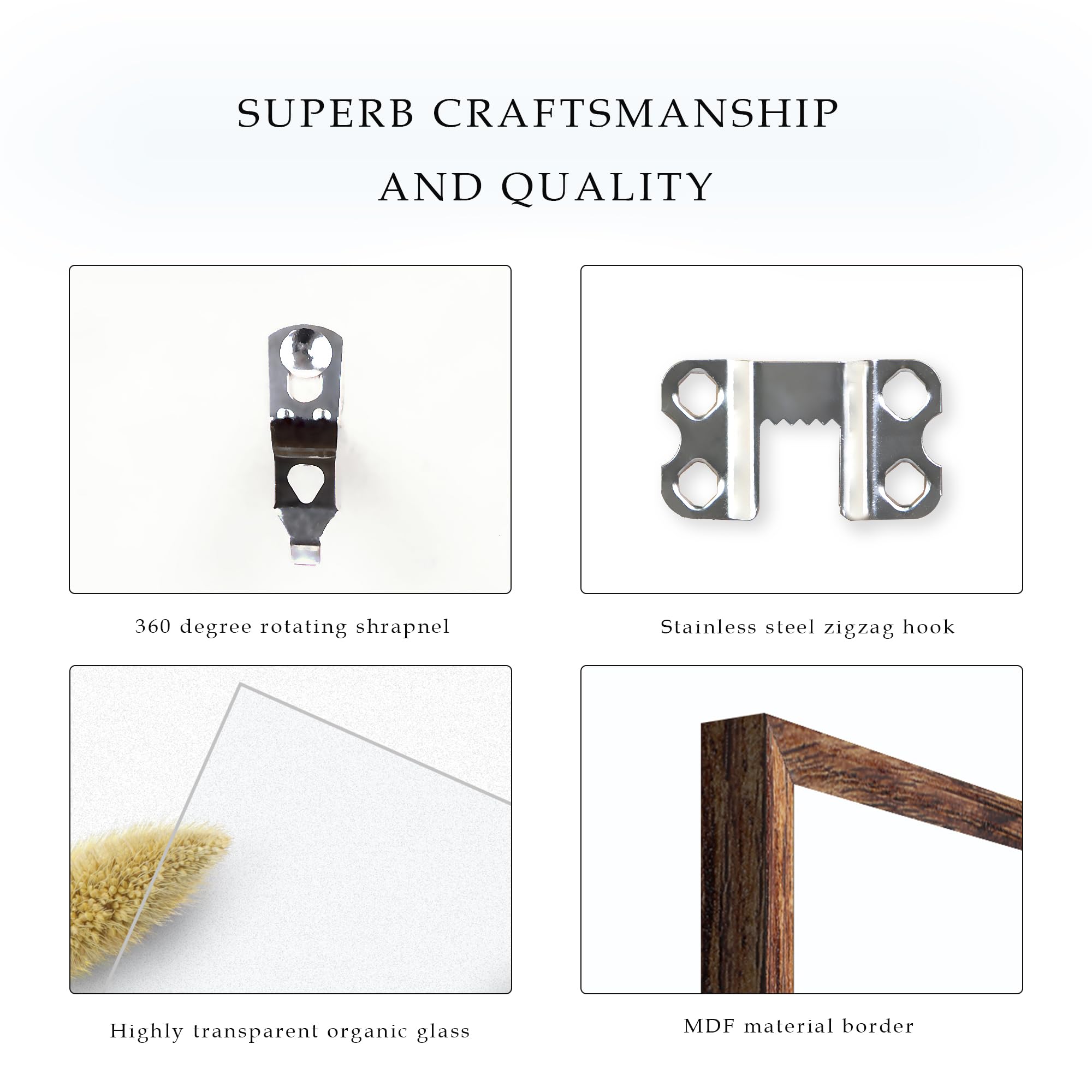 Fisnish 18x24 frame on wall with mounting hardware installed