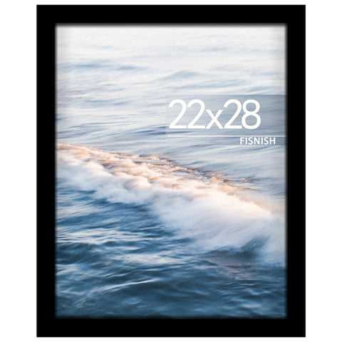 Fisnish 22x28 poster frame front view highlighting edge-to-edge display for posters.