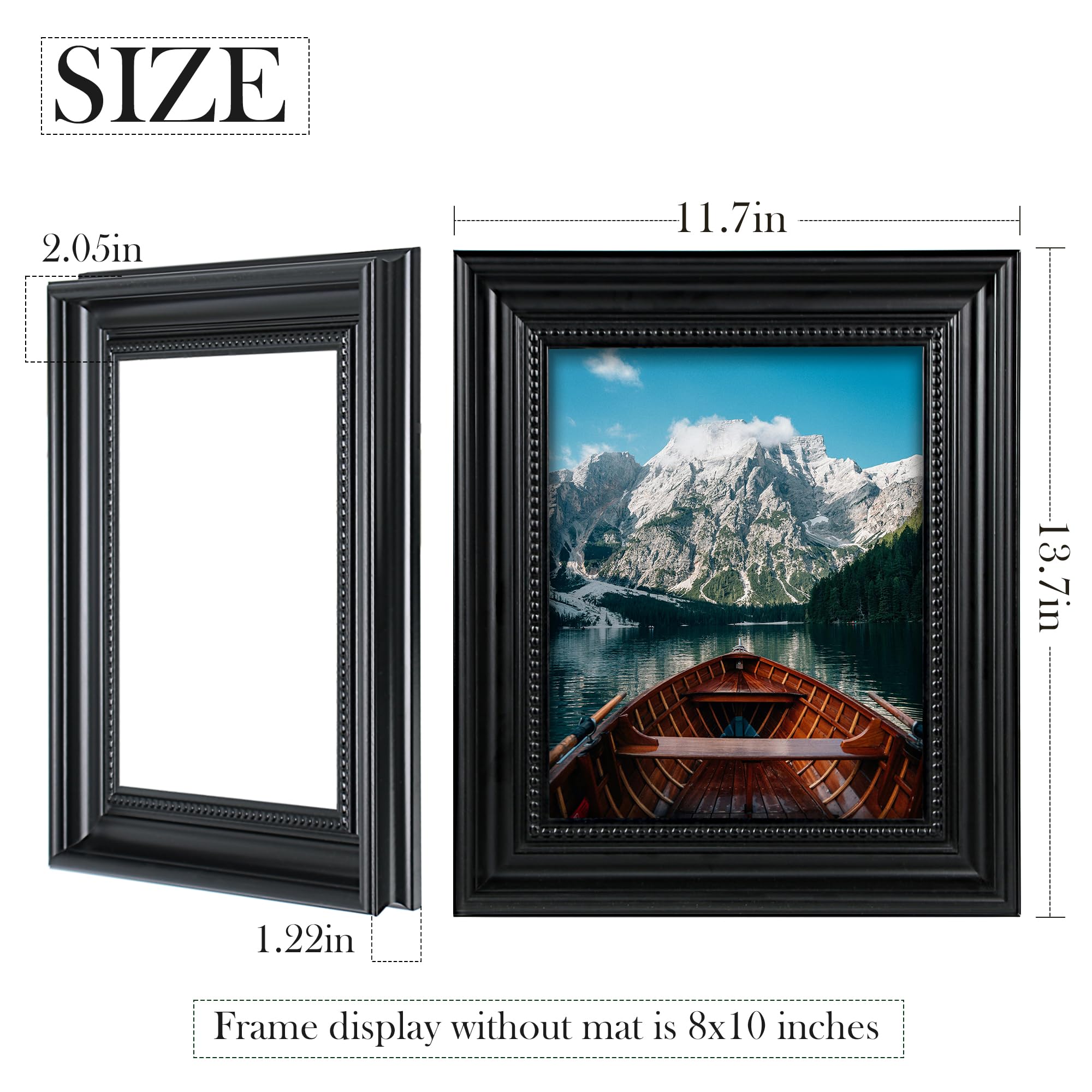 Fisnish 8x10 frame table-top display on desk or shelf