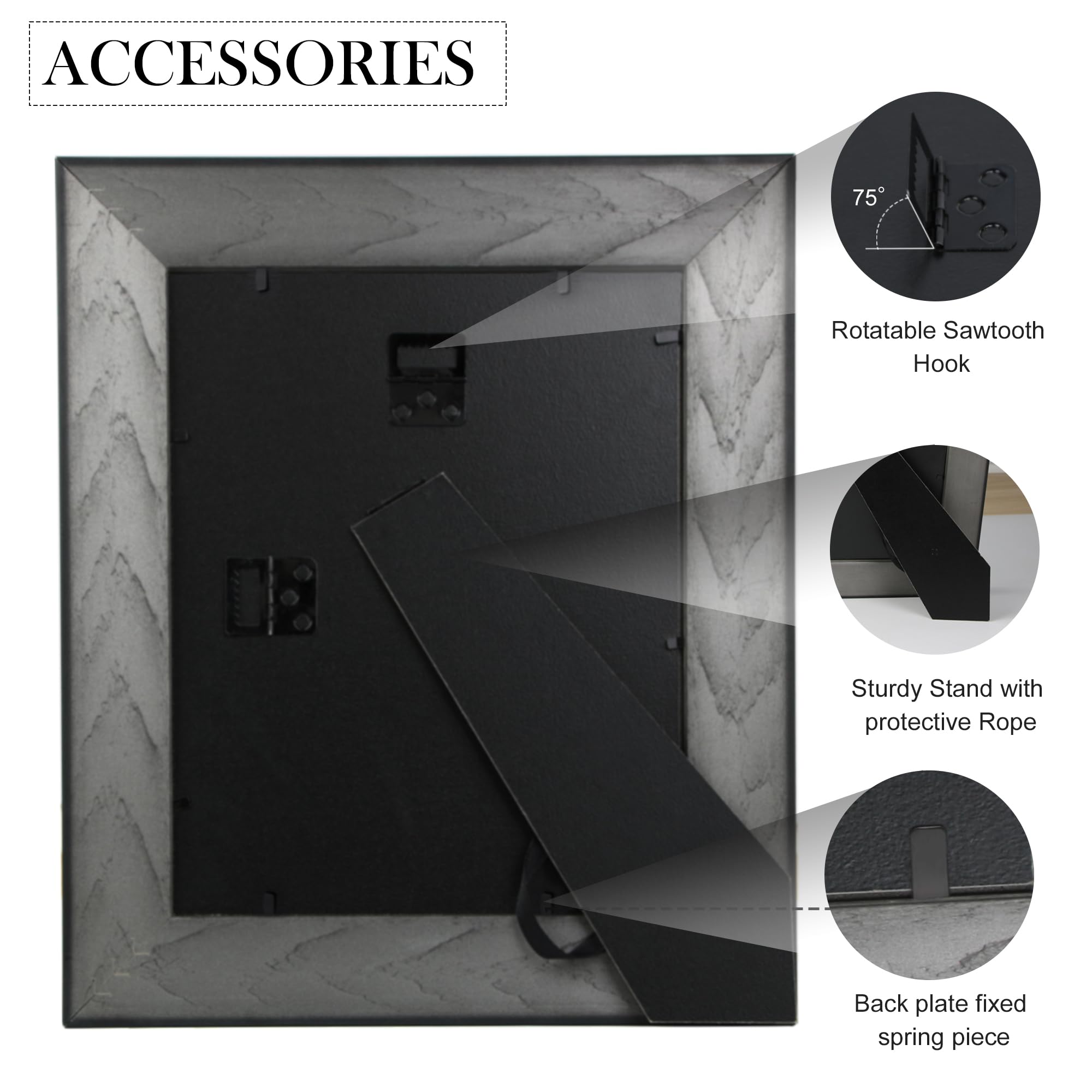 Fisnish 8x10 frame wall mount option for vertical decor