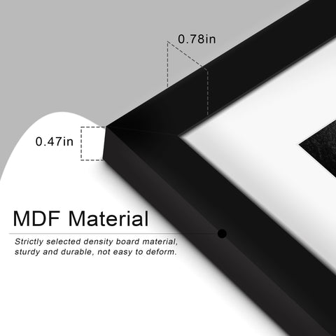 Fisnish 8x10 frame without mat designed for clean wall-mounted displays.