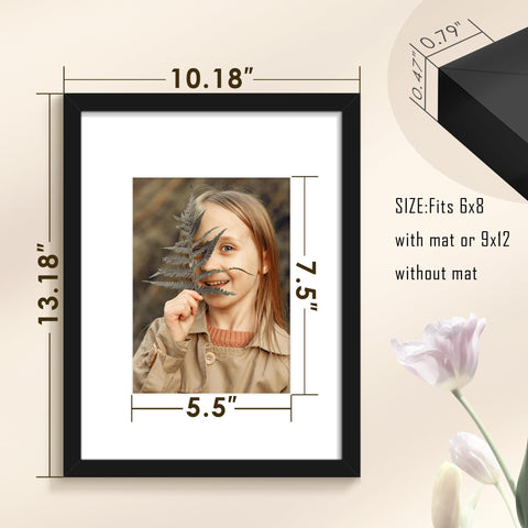 Fisnish 9x12 frame without mat offers bold, expansive photo presentation.