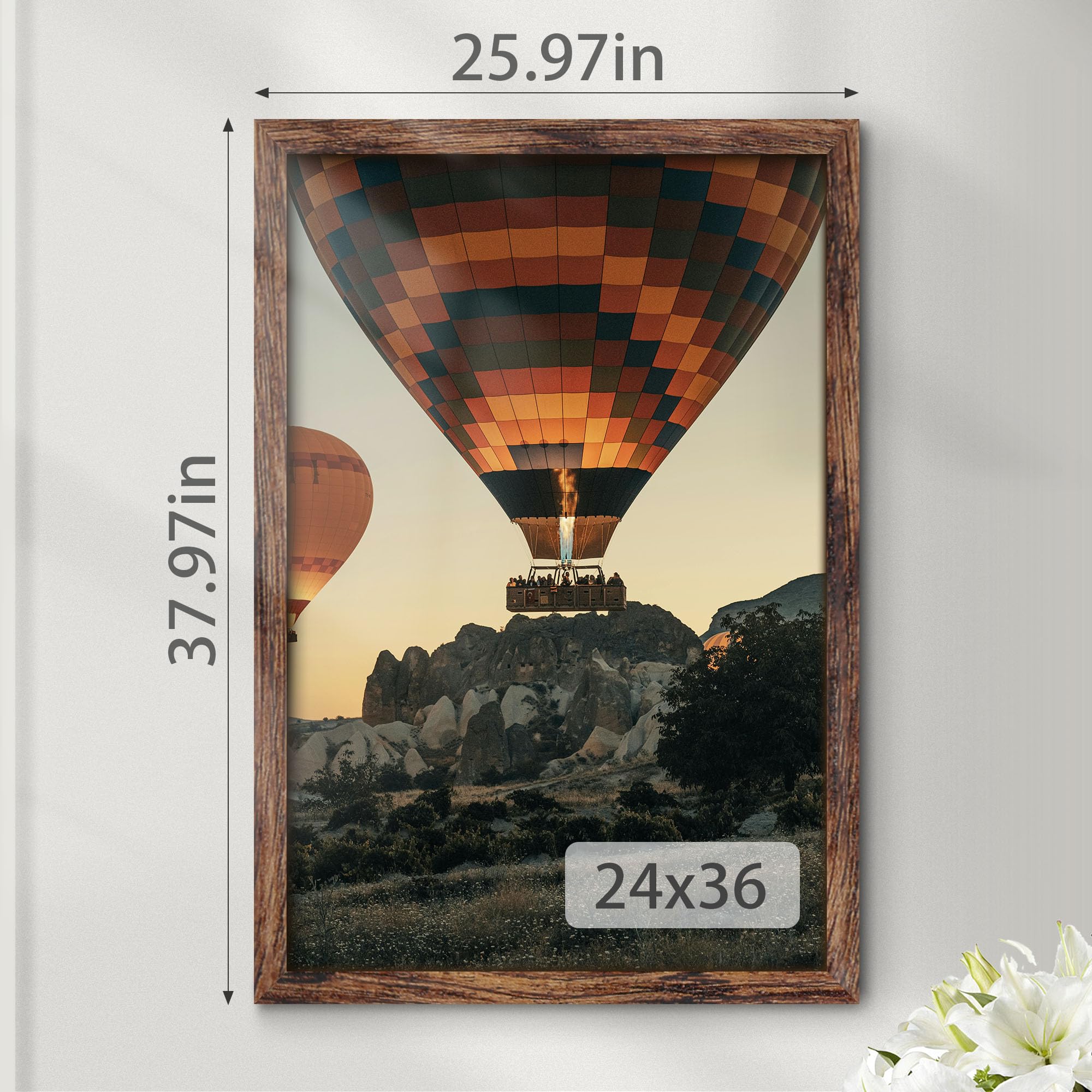 Fisnish HD plexiglass 24x36 clear cover protects photos while preserving brightness