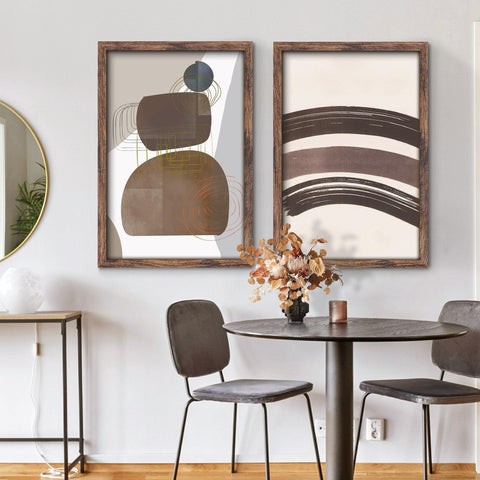 Fisnish 24x36 brown poster frame side view highlighting slim profile for tight spaces