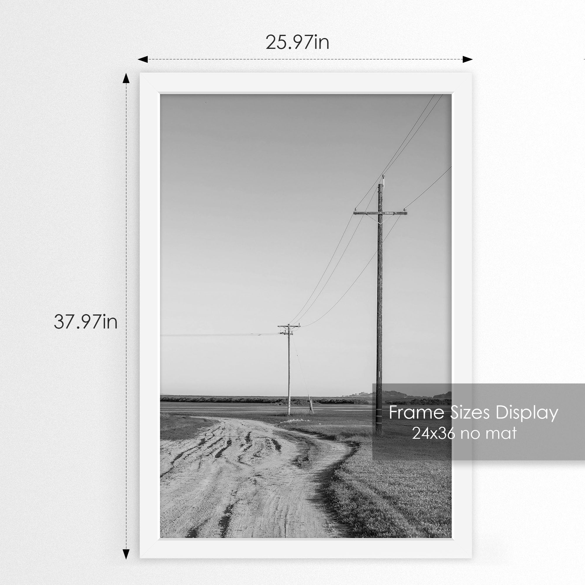 Fisnish edge-to-edge display frame showing artwork to the edge.