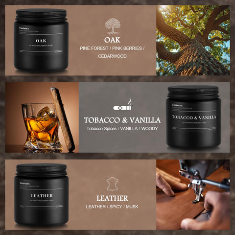 FISSIWORX vanilla candle evokes aged bourbon barrels for cozy evenings.