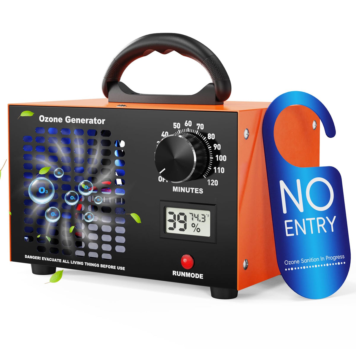 Fitabok ozone generator front view for odor reduction and space refresh.