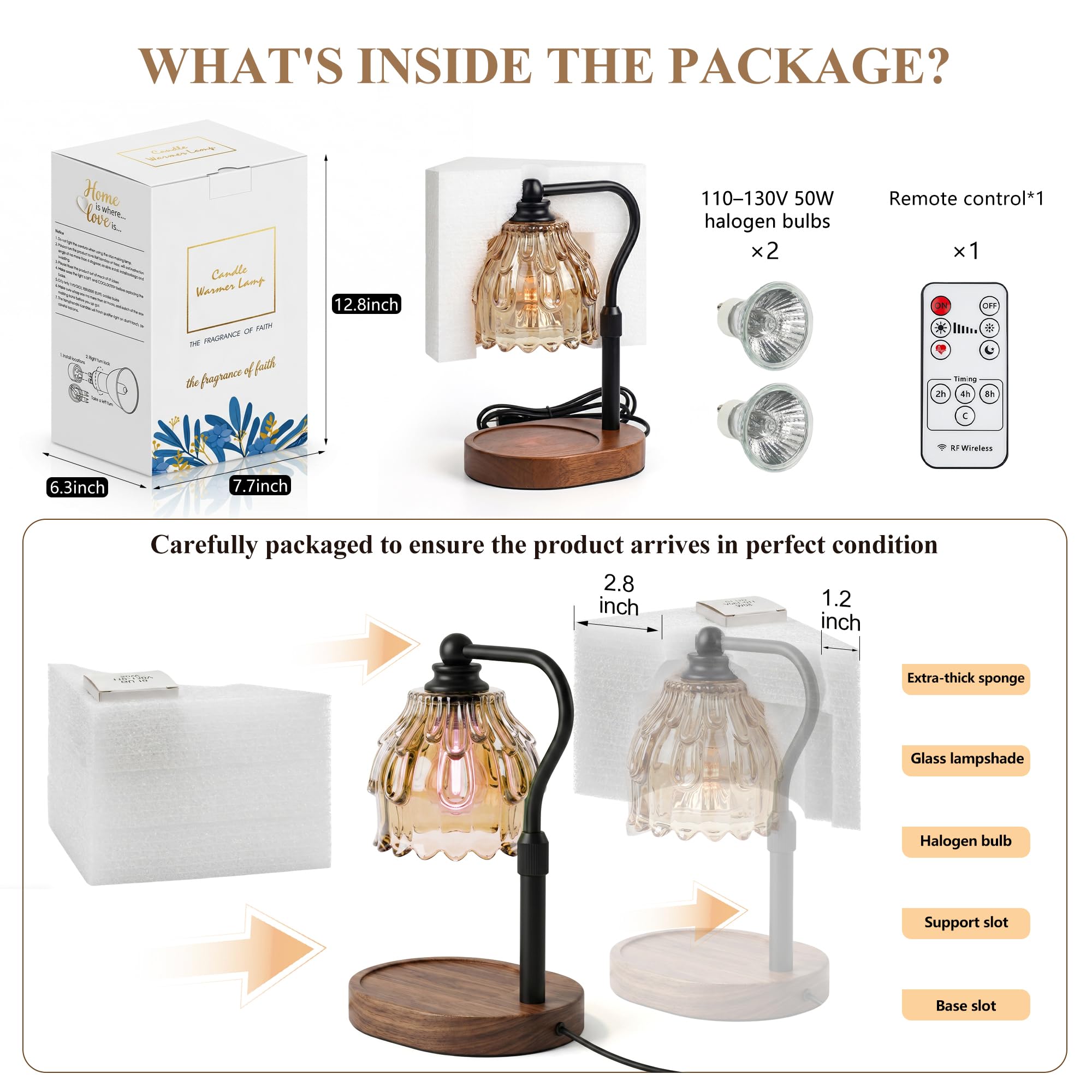 Fitrobust dimming levels provide customizable fragrance intensity and melting speed