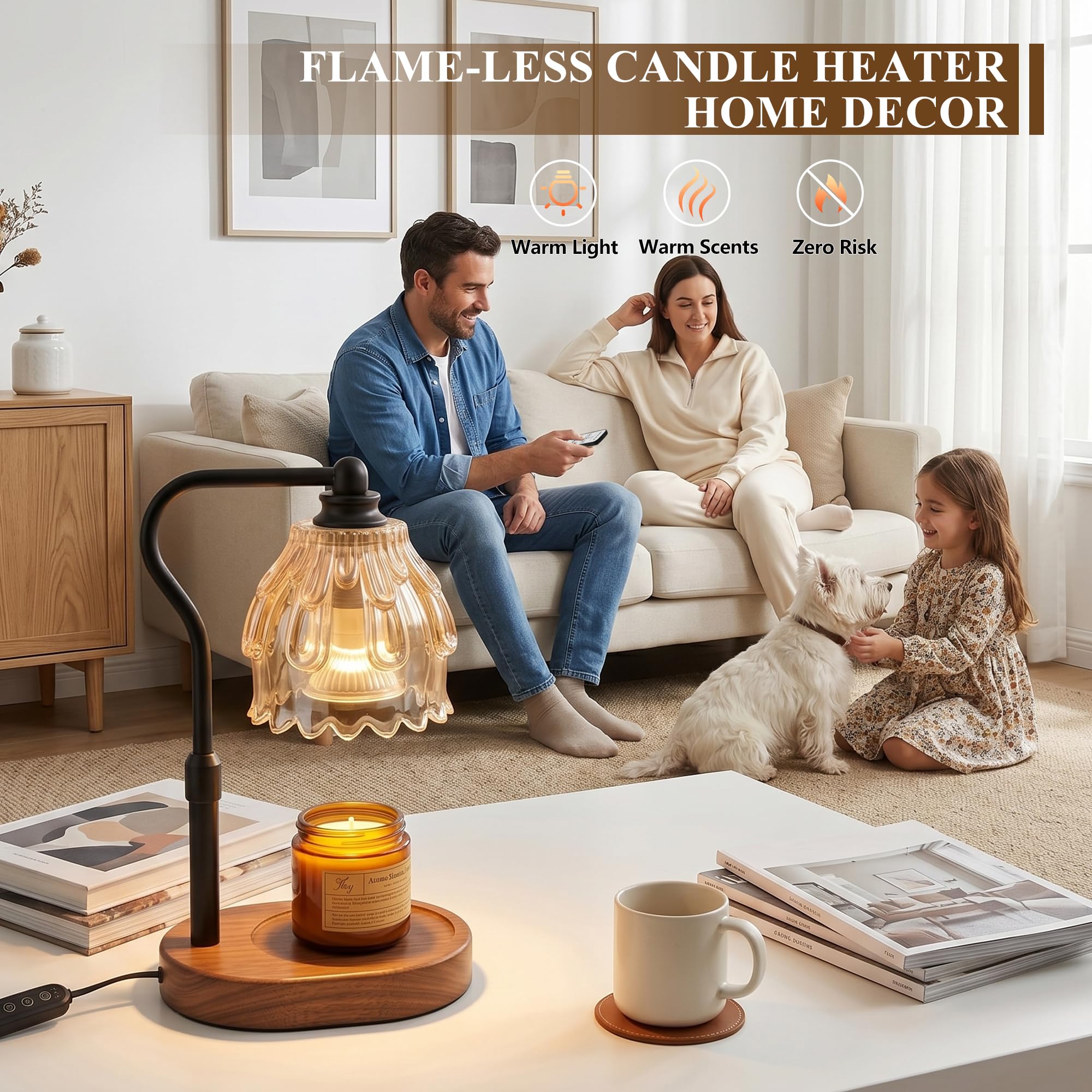 Fitrobust lamp arm adjustable showing versatile jar candle height compatibility