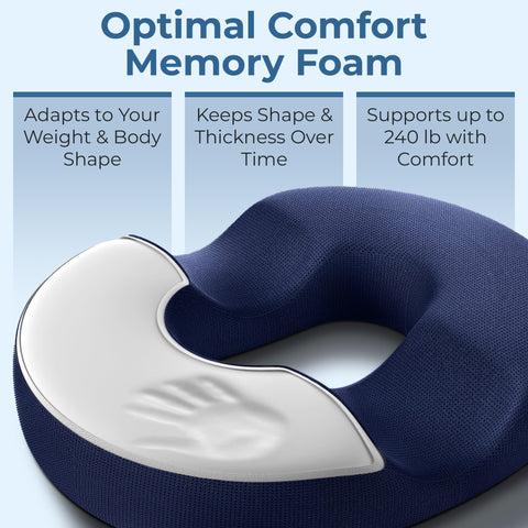 Five Stars United Donut Pillow breathable mesh cover promotes all-day comfort