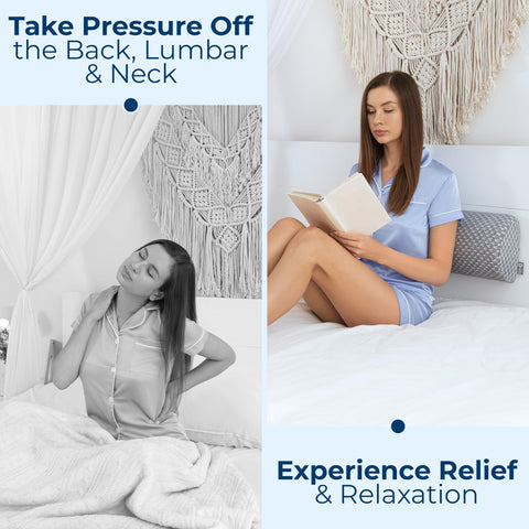 5 STARS UNITED knee pillow multipurpose design doubles as bed wedge and leg support.