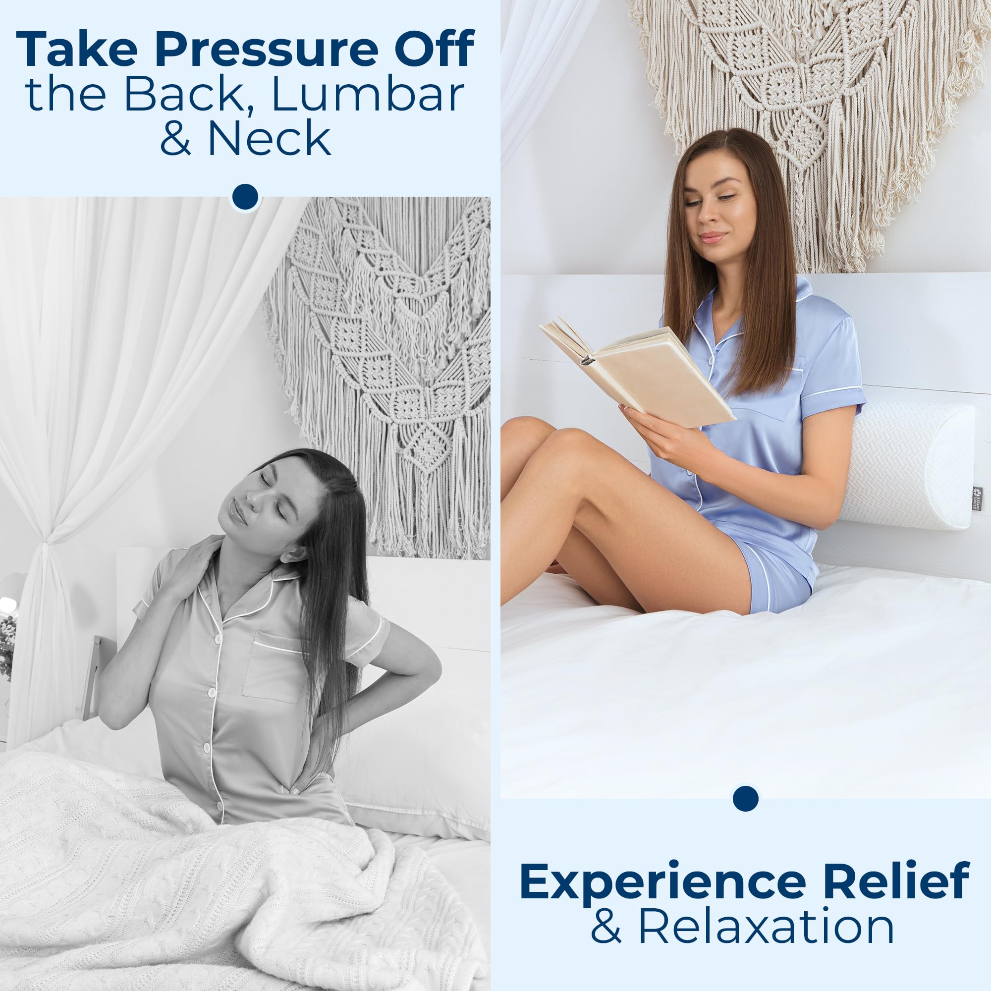 Five Stars United knee pillow wedge and foot pillow support versatile rest.
