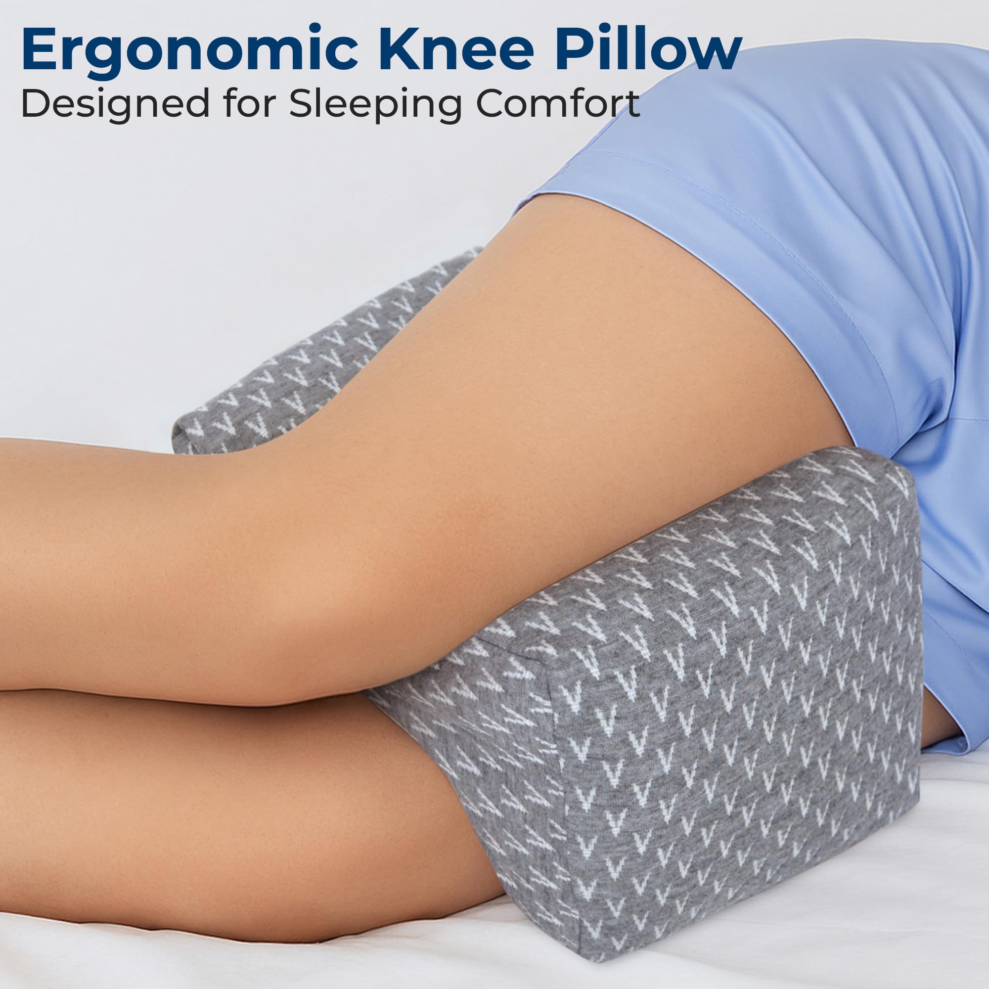 Five Stars United memory foam leg cushion close-up showing contour support