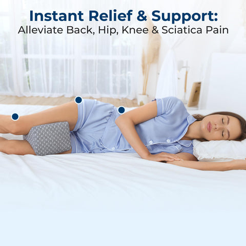 Five Stars United pregnancy-friendly knee pillow comforts expecting mothers during sleep.