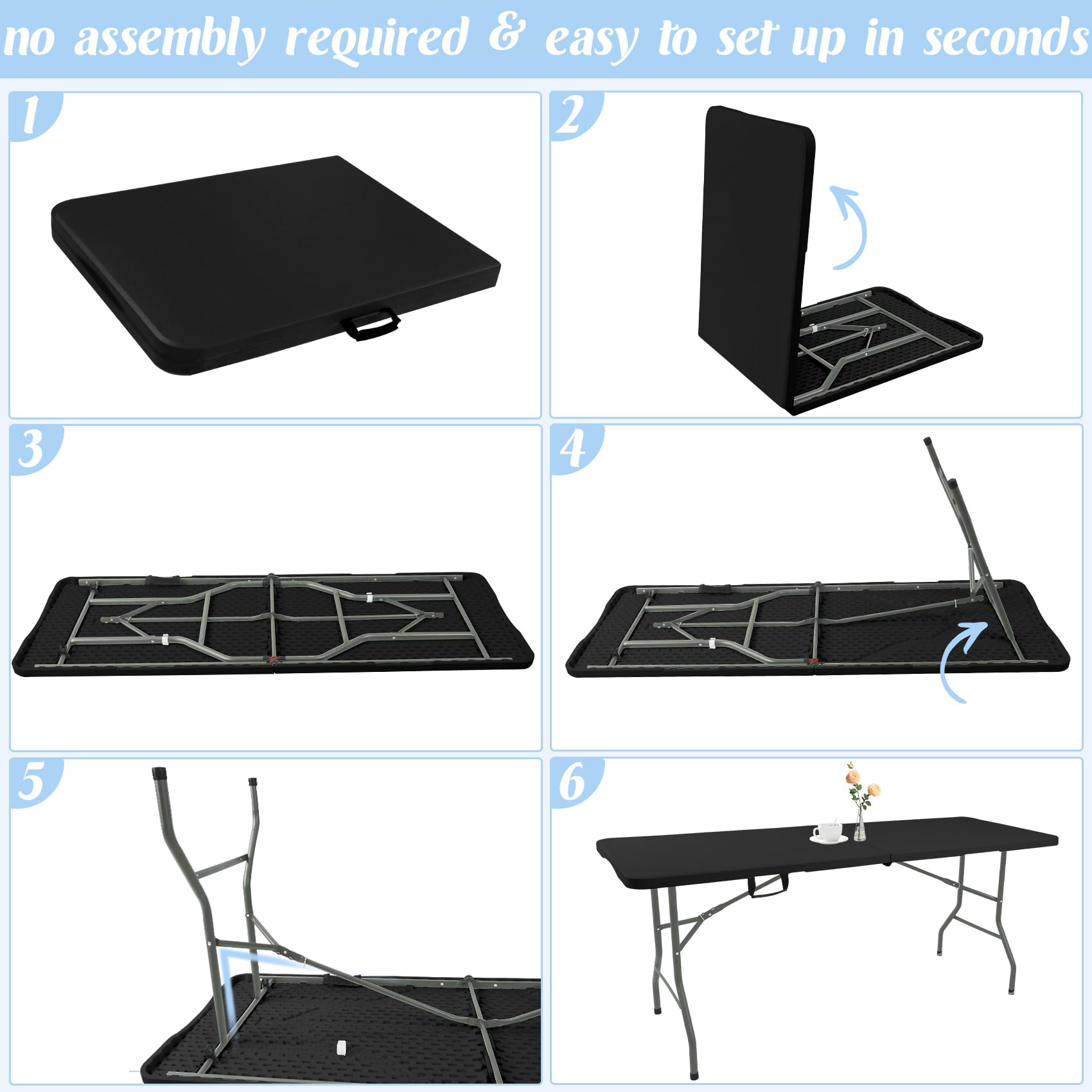 Fivenl easy-fold design with safety lock for quick setup