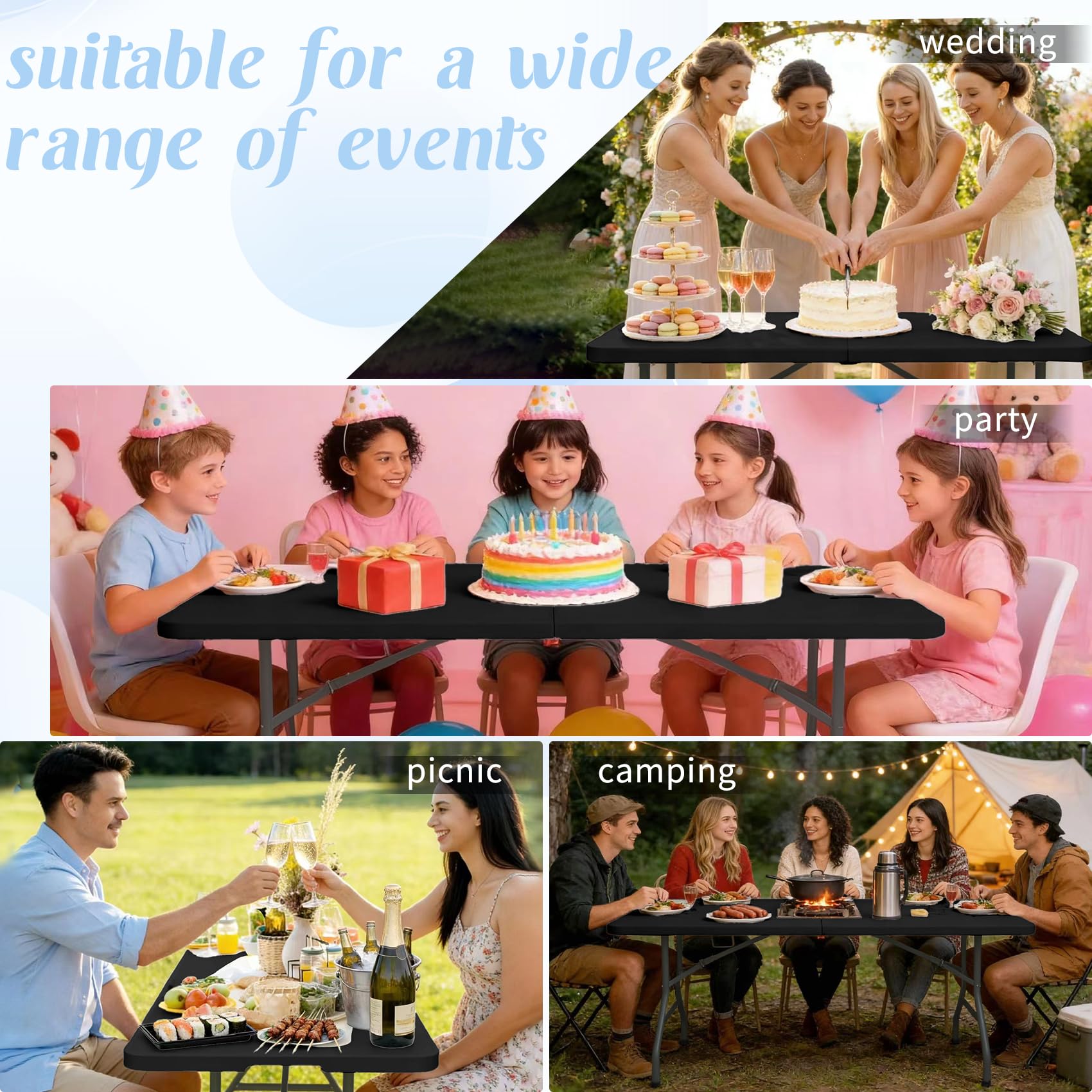 Fivenl versatile table for indoor and outdoor events