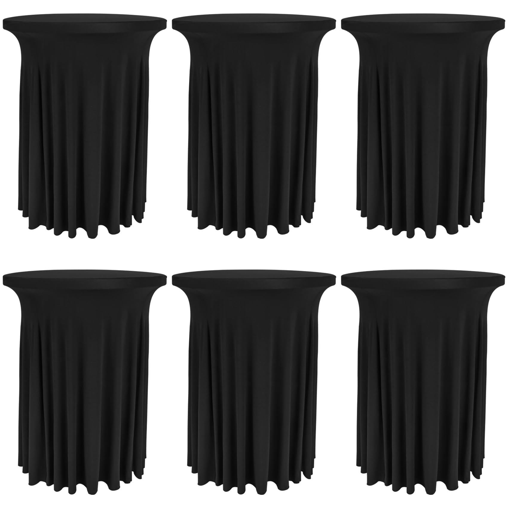 Fivenl round tablecloth with waves for high-top events
