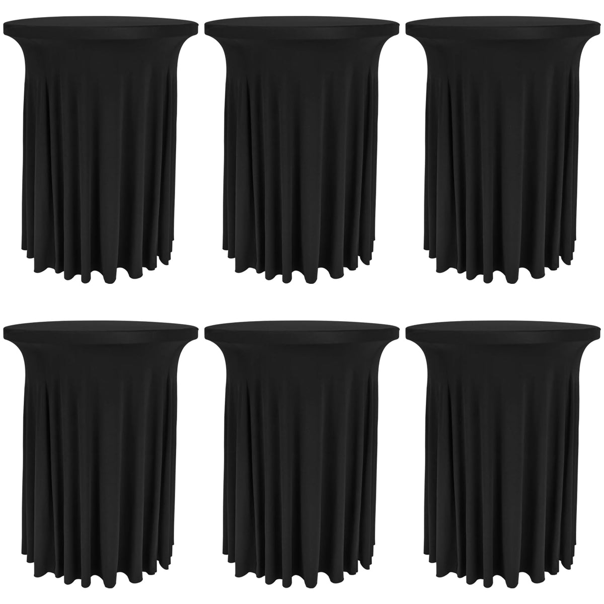 Fivenl round tablecloth with waves for high-top events
