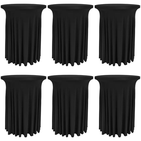 Fivenl round tablecloth with waves for high-top events