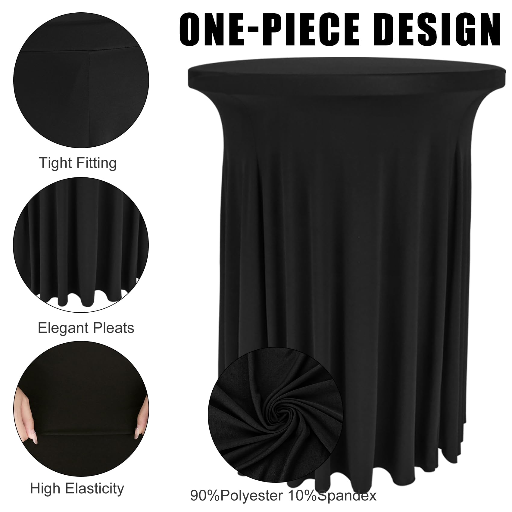 Fivenl spandex table skirt with elegant fit and quick setup