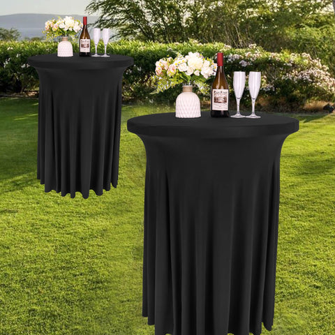 Fivenl black wedding party table cover adds elegant presentation