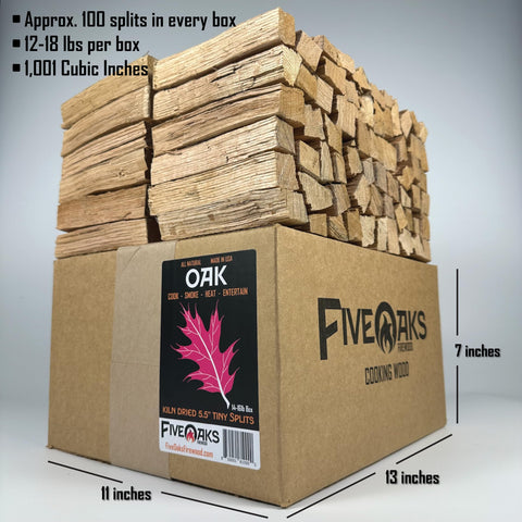 FiveOaks firewood box neatly stacked kiln-dried oak for easy storage