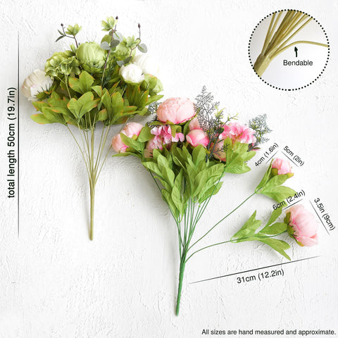 FiveSeasonStuff bride bouquet using pink peonies for a soft bridal look