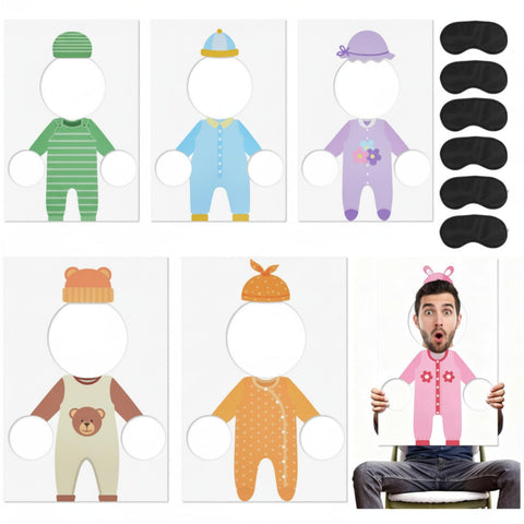 Fiwochic baby shower game boards in bright multicolor for group play