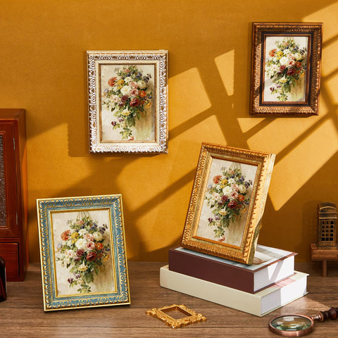 Fiwochic frame versatile for wall or tabletop display in any room.