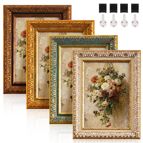 Fiwochic ornate frame antique white 5x7 for elegant wall display and memories.