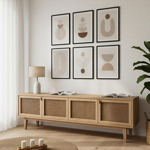 Fixwal frame set with built-in mat highlighting photos in a stylish manner.