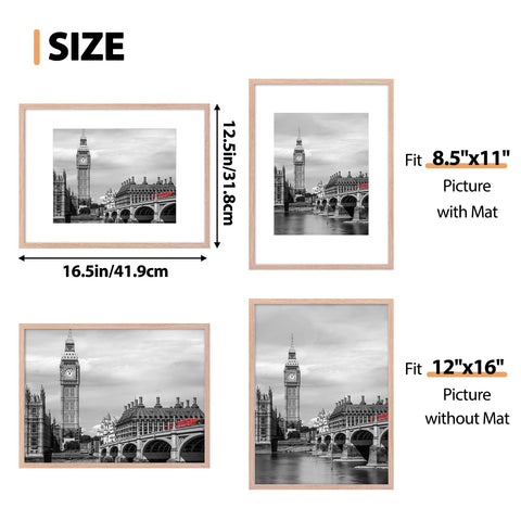 Fixwal 12x16 lightweight frames ideal for easy wall hanging and flexible arrangement