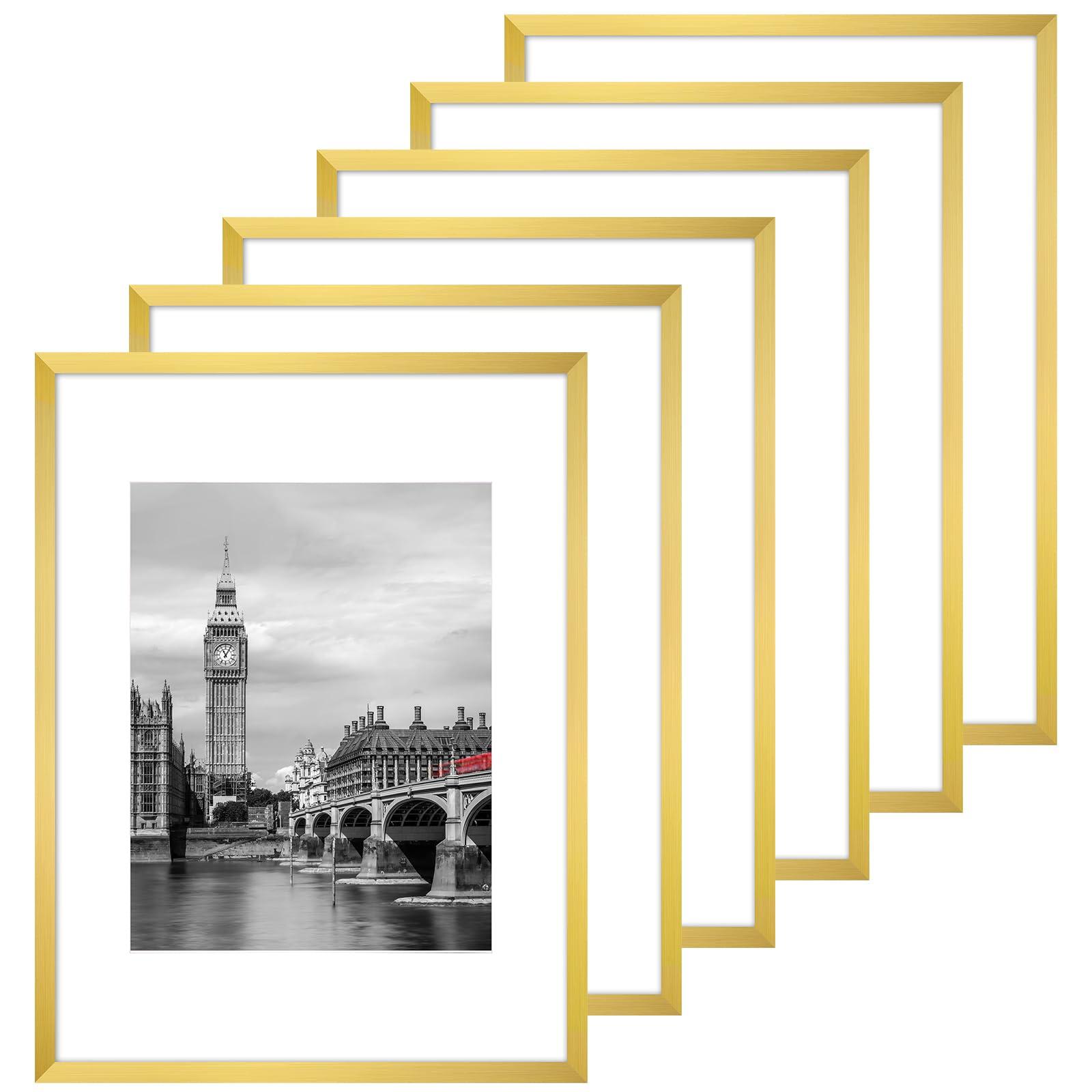 Fixwal 12x16 gold poster frame with thin border ideal for home wall display