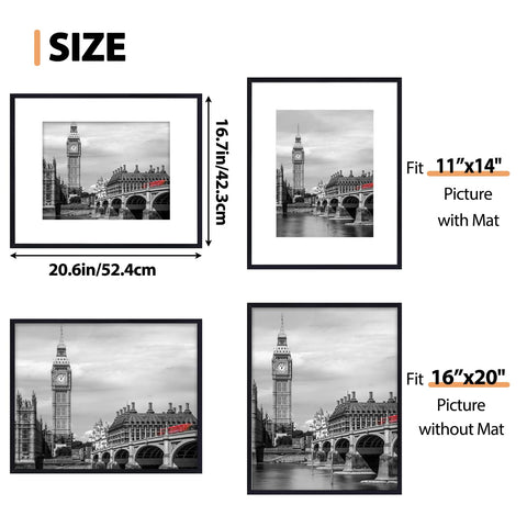 Fixwal frame with shatterproof plastic glass protects memories while keeping clarity