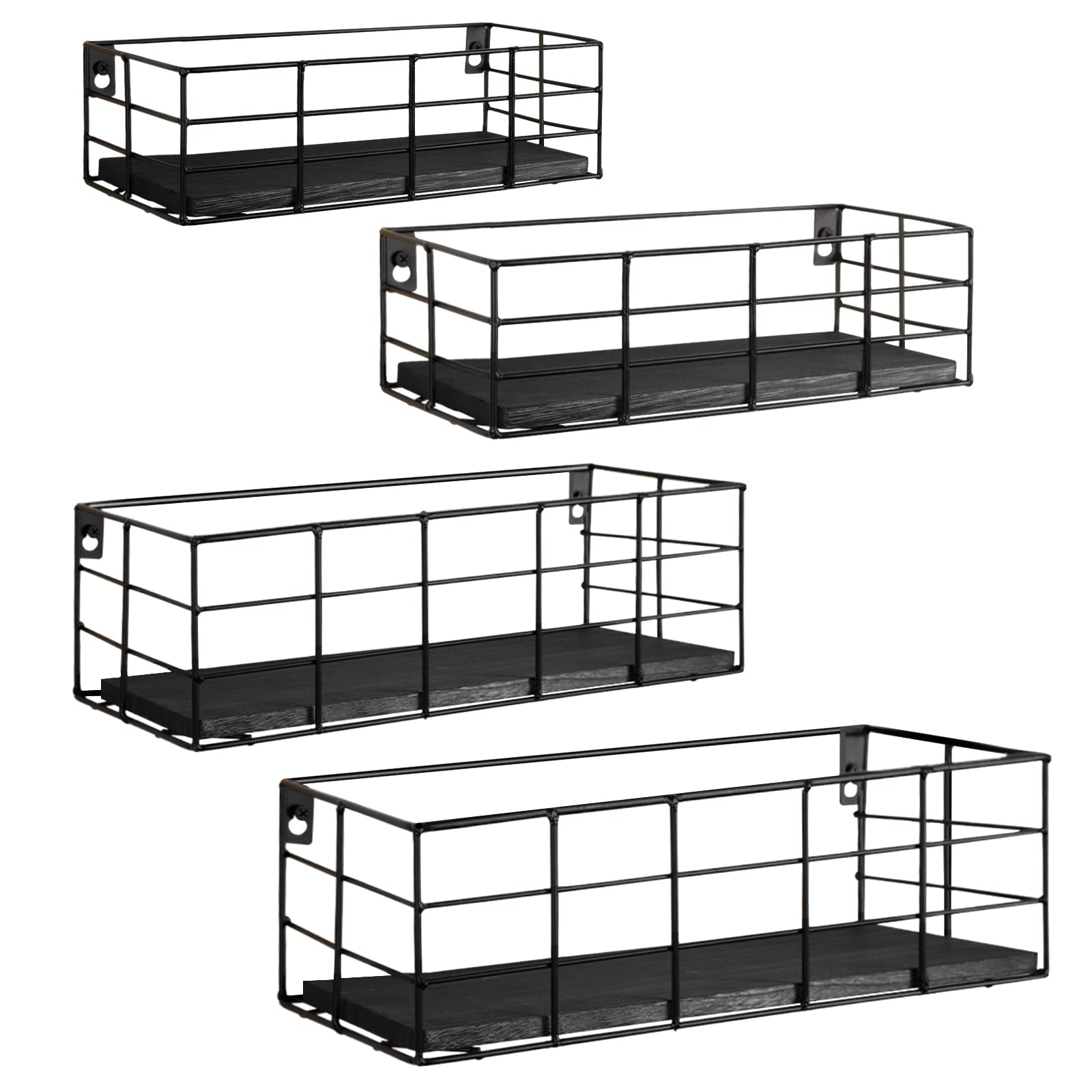 Fixwal 4-set floating shelves ready for wall display.