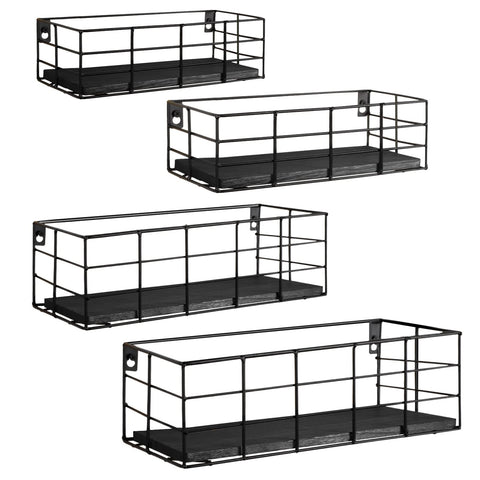Fixwal 4-set floating shelves ready for wall display.