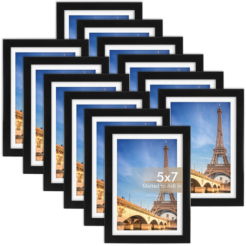 Fixwal 5x7 frame set with black border for wall display.