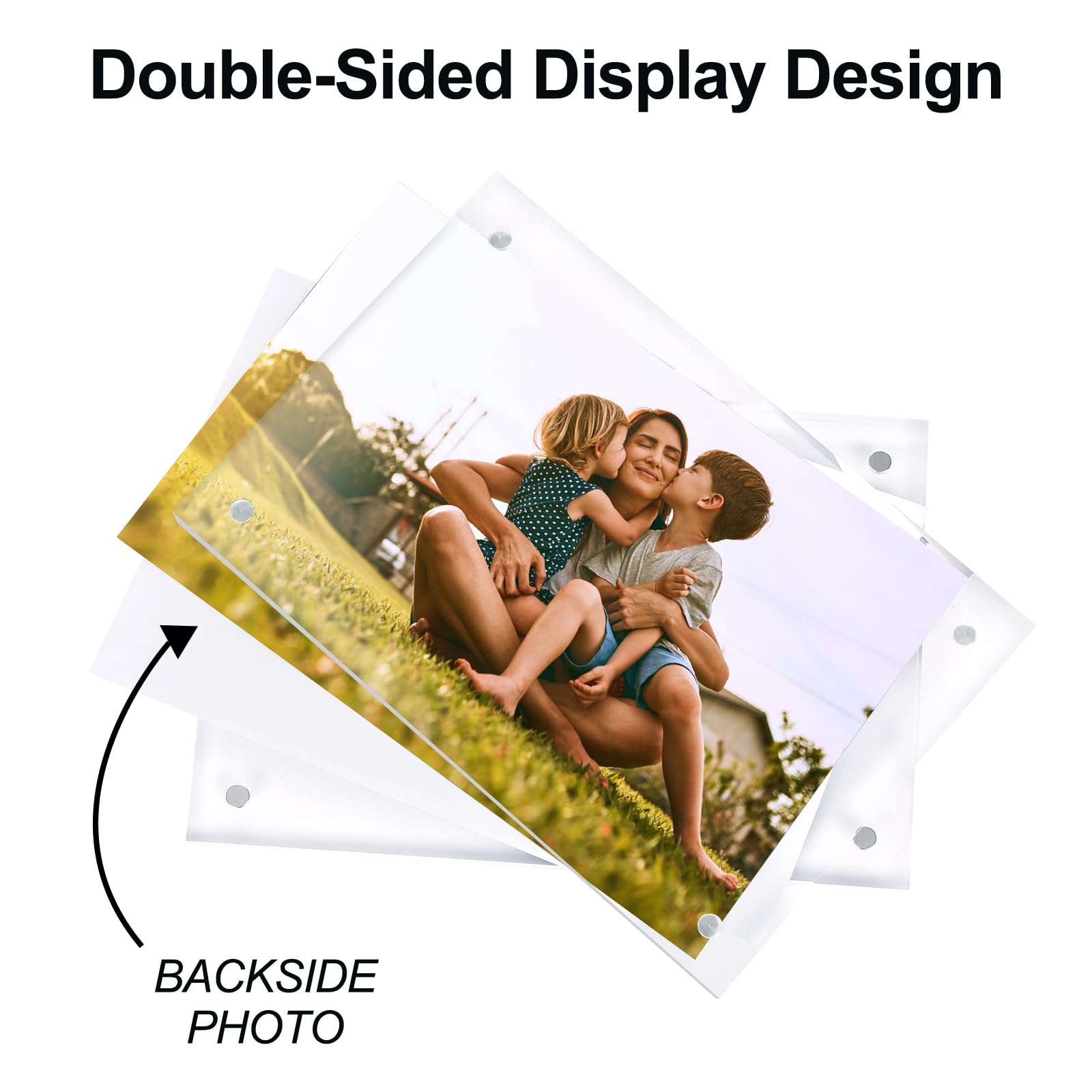 Fixwal 8x10 frame provides high transparency for vivid photo clarity.