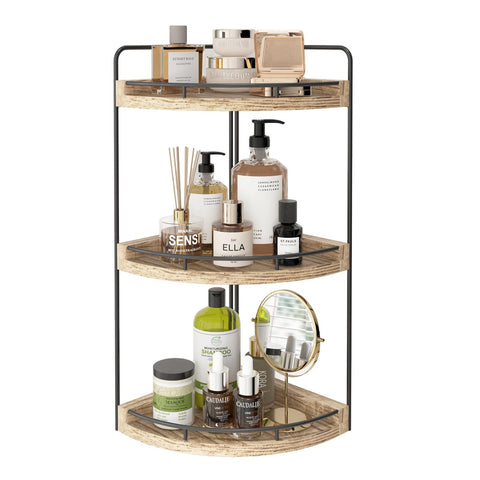 Fixwal bathroom organizer with a 3-tier design for tidy countertop storage.