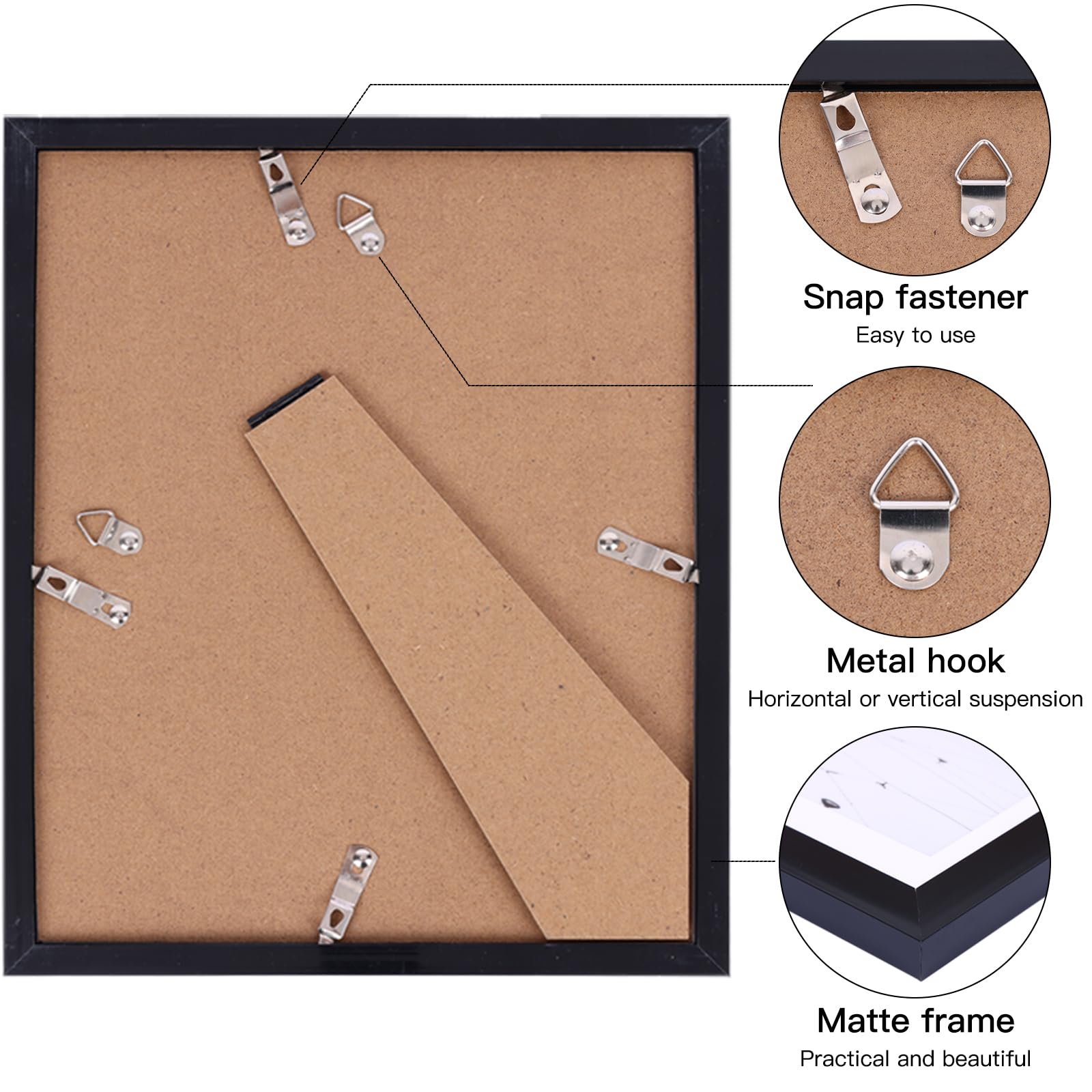 Fixwal black 4x6 frames displayed together for a compact photo wall
