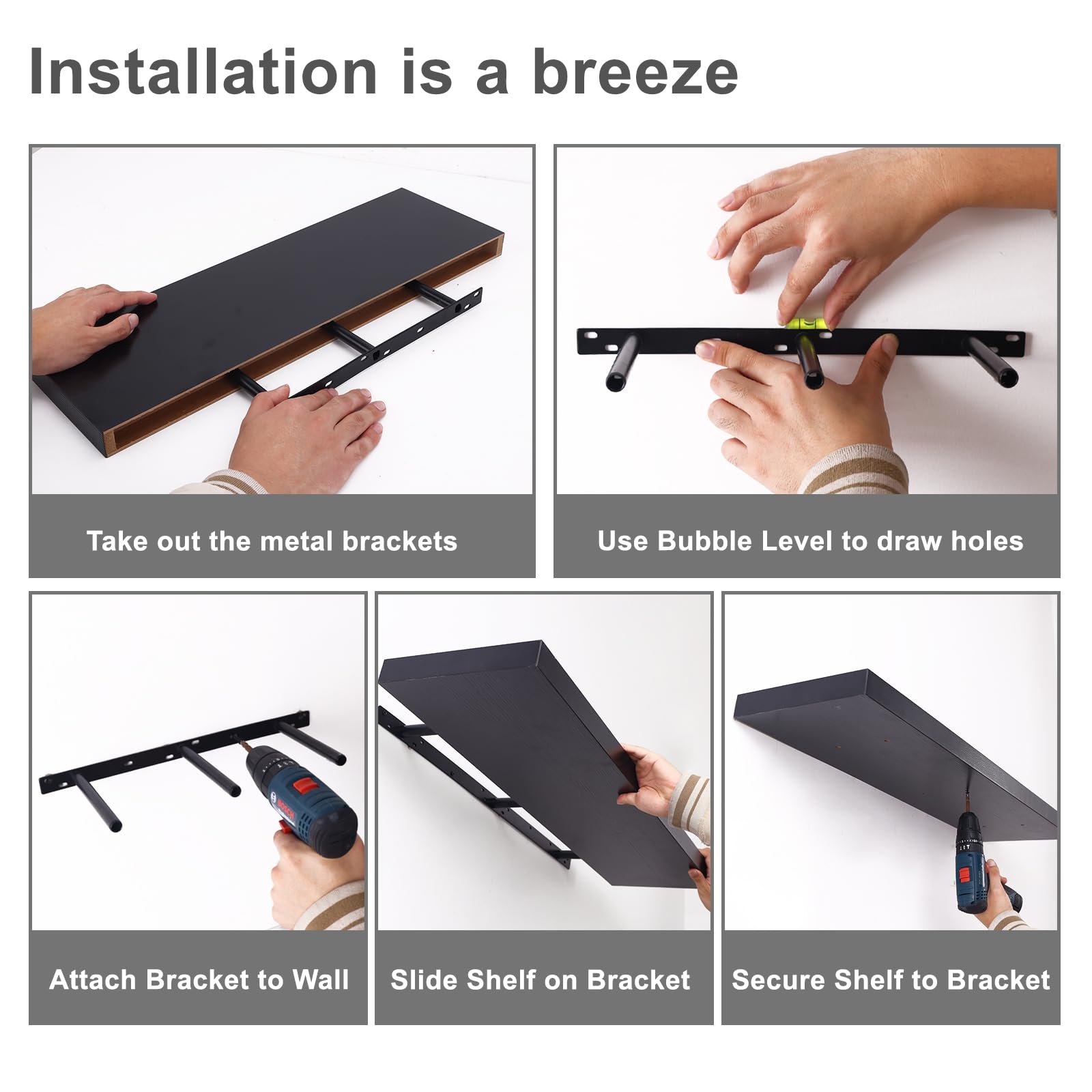 Fixwal hardware-included quick install guide for secure mounting