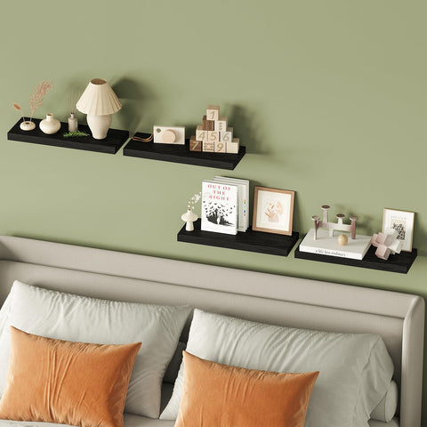 Fixwal black floating shelves cat friendly shelves for small items