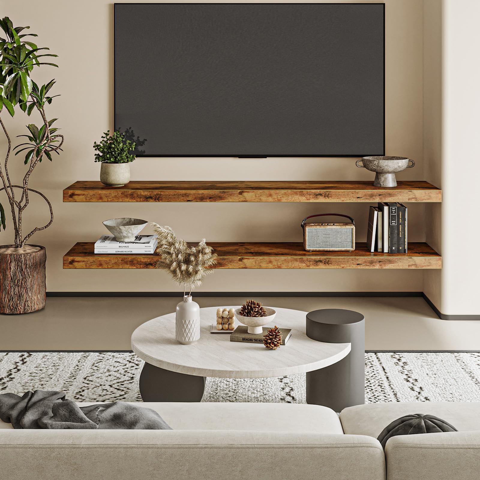 Sturdy brackets from Fixwal ensure secure wall mounting.