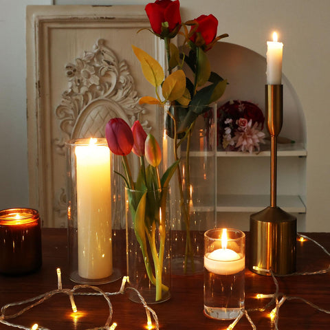 Fixwal wedding decor vase complements clear glass style for reception tables