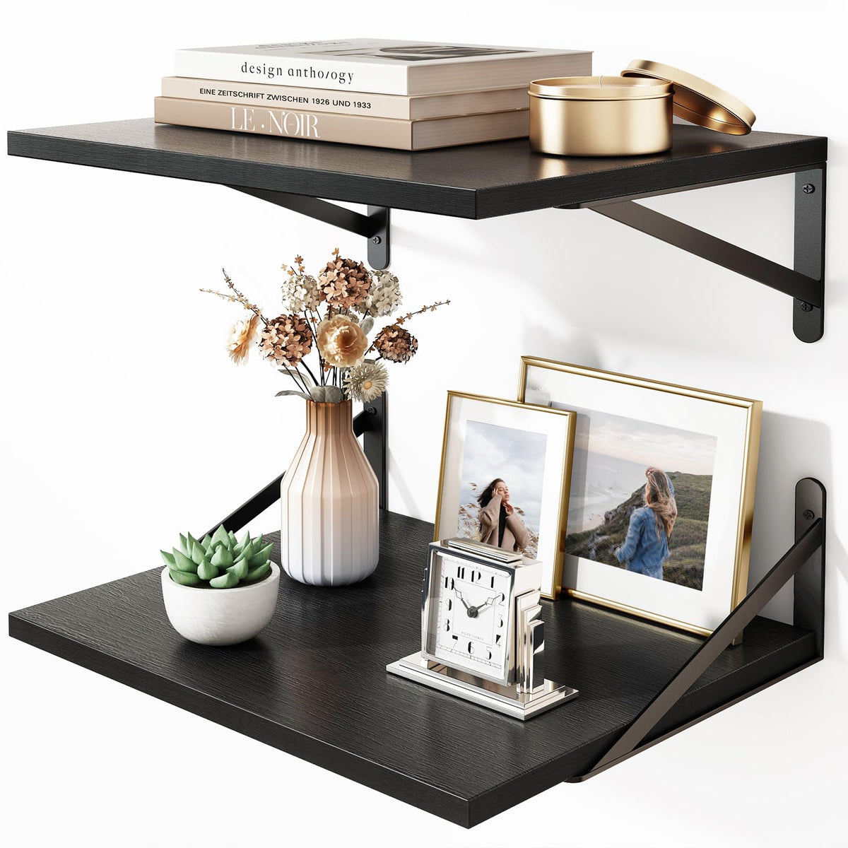 Fixwal deep floating shelves mounted on wall for space-saving storage