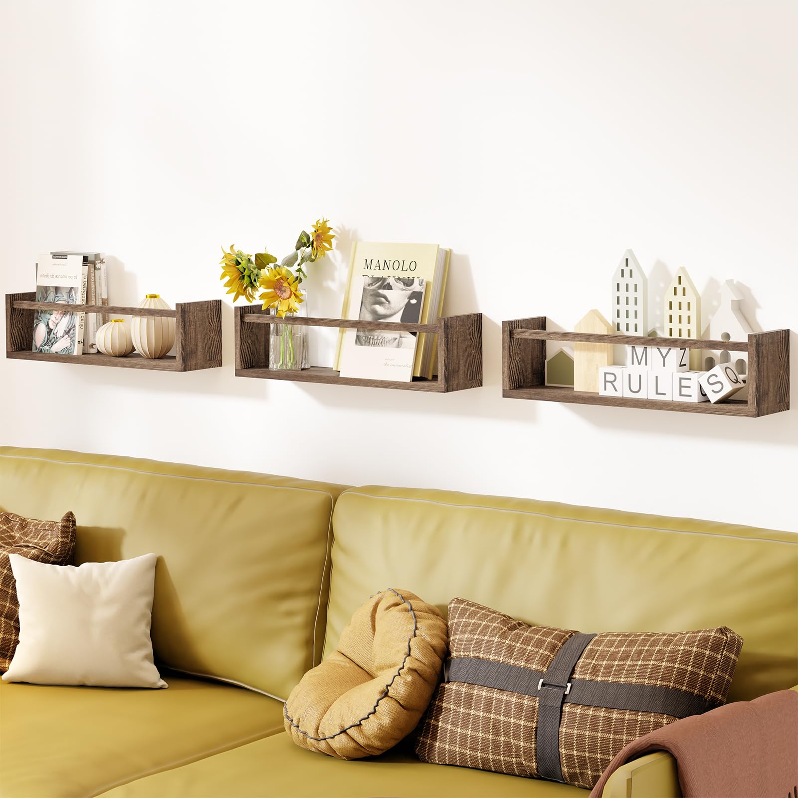 Fixwal easy installation wall shelves with clear manual and hardware