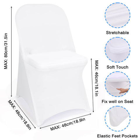 Fixwal easy-stretch folding chair cover quick setup for any event