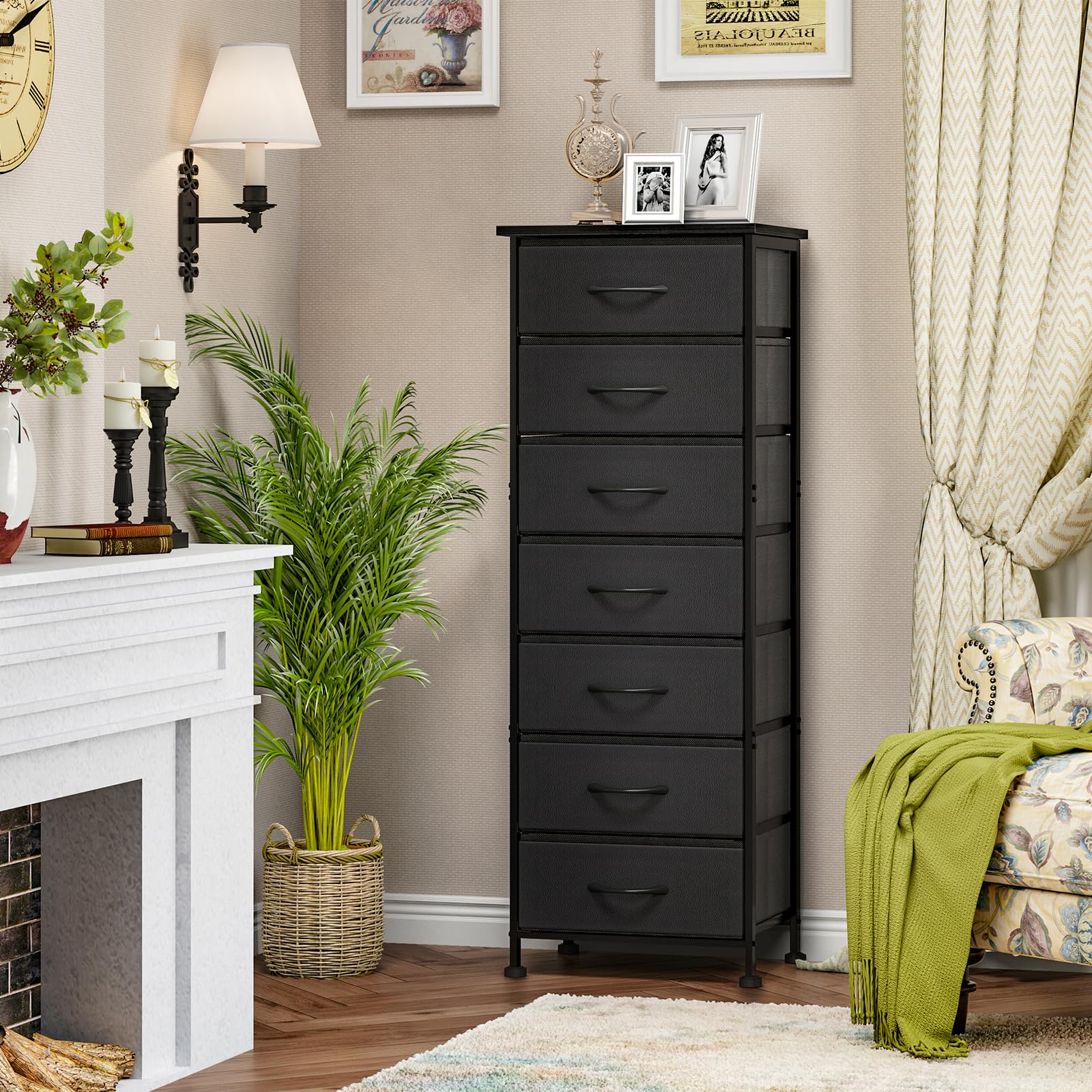 Fixwal fabric drawers with waterproof top protect everyday items.