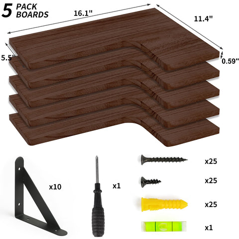 Fixwal kitchen display for spices and bottles on elegant wall shelves